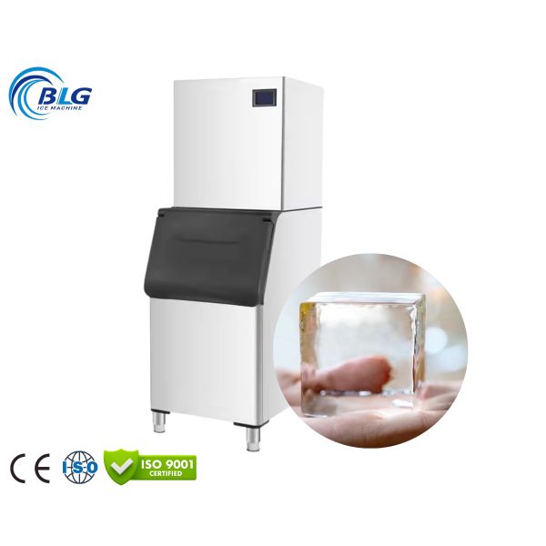 BLG Spray Ice Square Big Cube Ice Machine Crystal clear 30*30*30mm Stainless Steel Whisky bar Shop 200kg  China Best Factory