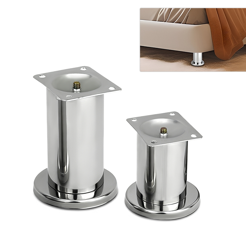 Hot-selling Modern-style Chrome-Plated Round Metal Tube Furniture Legs Glossy Hardware Accessories for Sofas & Cabinets
