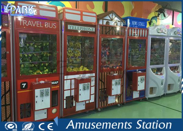 Fashion Design Toy Grabber Machine / Toy House Claw Machine Coin Operated