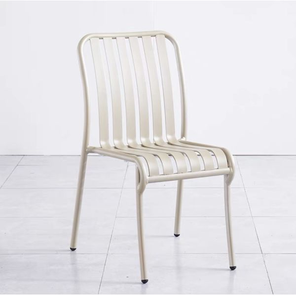 Modern Dining Chair Waterproof Aluminum Garden Chair for Outdoor Cafe Bar Restaurant