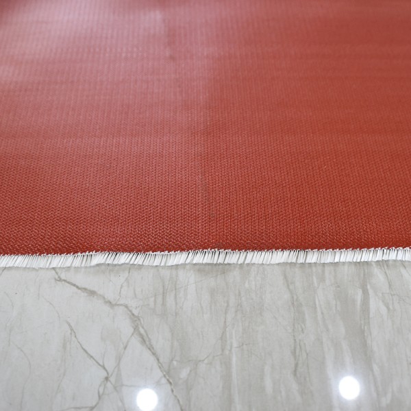 Heat Resistant Single Side Silicone Coated Fiberglass Fabric 0.75mm Red