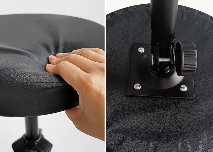 Portable Height Adjustable Drum Stool With Anti Slip Rubber Feet