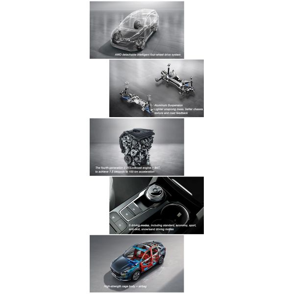 4585*1882*1688mm Length * width * height Changan Ford EcoBoost ST-Line Pro Ruiji Edge Electric Assist Energy Petrol Car