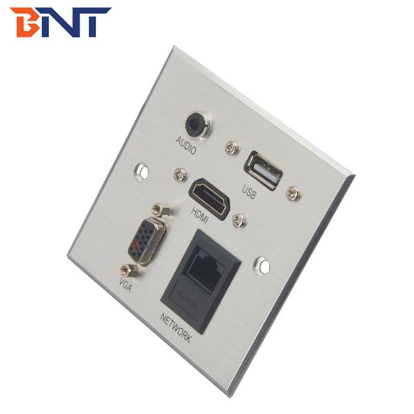 Multimedia 86mm*86mm aluminum drawing panel wall socket