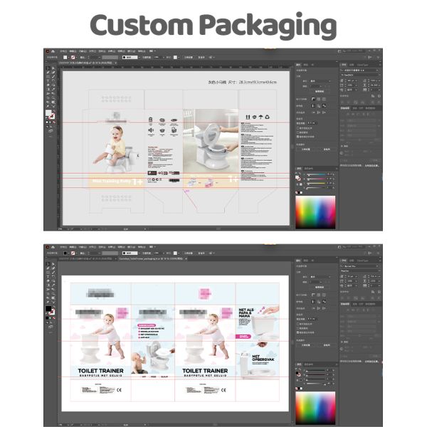 Eco Friendly Kids Potty With Customized Logo Toilet Trainer For Toddlers in Blue/Pink/White