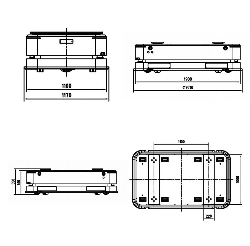 Best Selling Electric Heavy Duty Agv Robot Logistic Transfer Trolley with 3000kgs Payload
