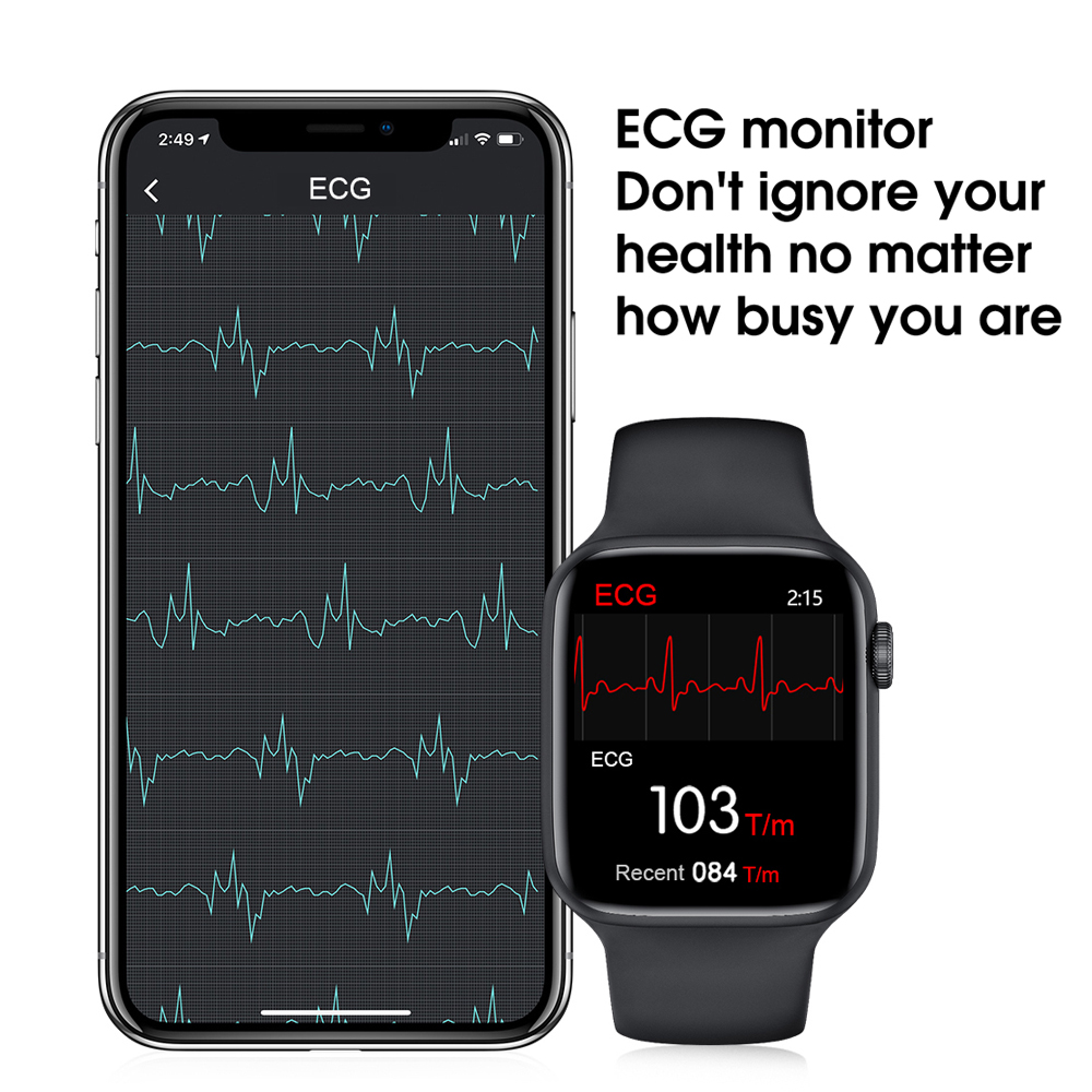 MTK2502D 1,75 экран касания BLE4.0 Smartwatch монитора IPS ECG дюйма полный