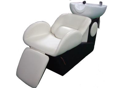 Adjustable Beauty Salon Shampoo Chairs With Footrest  , Pu Leather Materials