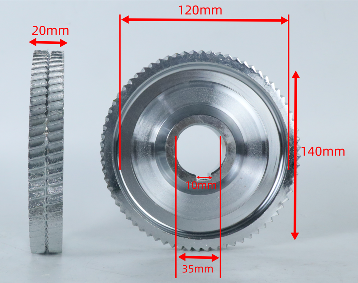 Ролик подачи запасных частей деревообрабатывающей машины Х20кс35мм стальной для КНК 4 бортовой Моулдер