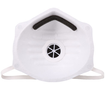 Breathable Valved Dust Mask Dual Point Attachment With High Elasticity Head Strap