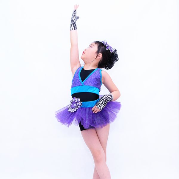 Sporty Hip Hop Dance Clothes Sequin Vest Glitter Tutu Dress With Biketard Under