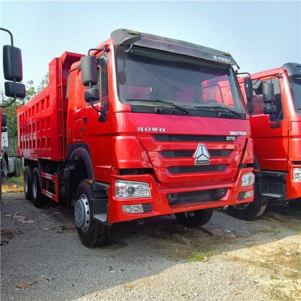 Os freios de ar usados diesel médios do caminhão do caminhão basculante HOWO 371 entregam em segundo Tipper Truck 375