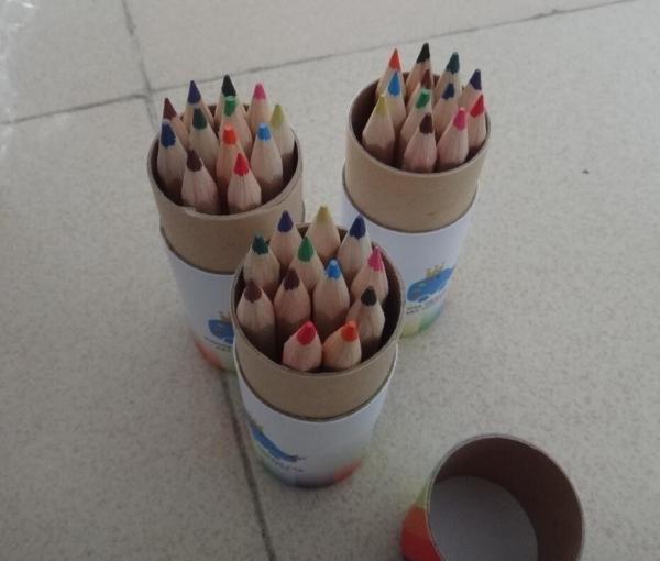 Promotional Toyota  Mini Design Colored Pencil Stationery Sets With 12 Pieces Inside, Wooden Material For Kids Children