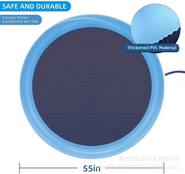 PVC Dog Splash Sprinkler Pad Foldable Dog Sprinkler Mat Outdoor