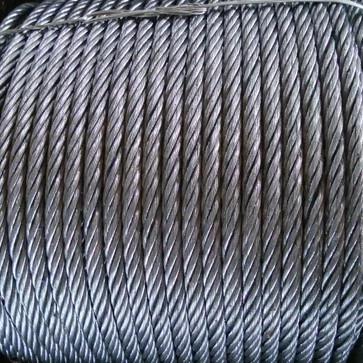 22mm 8x37 Galvanizing High Carbon Fiber Core Triple Strand Twisted Marine Wire Rope