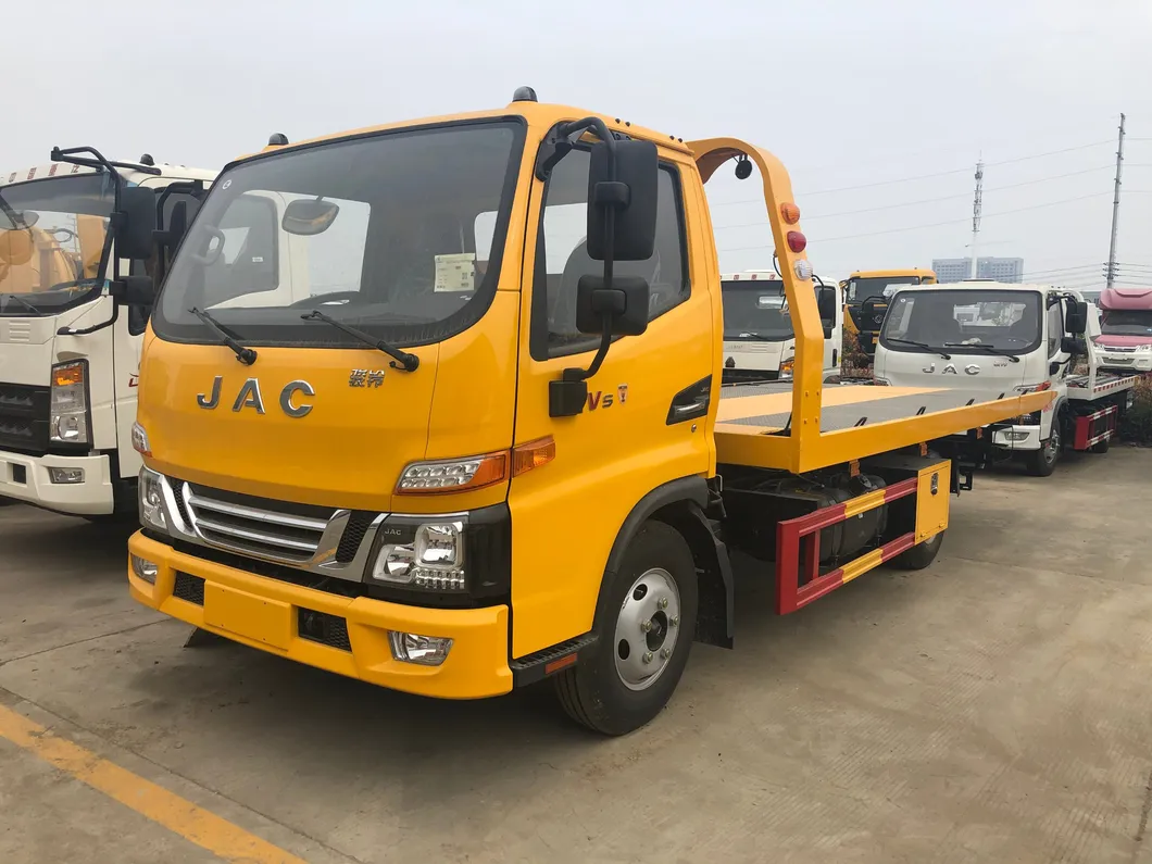 Vehicle Recovery Broken Car Van Saving 5meter Flatbed Hydraulic Lifting JAC Wrecker Towing Recovery Truck Body