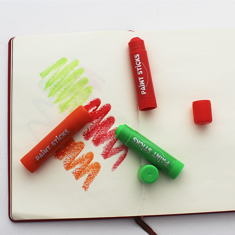 12 Colors Solid Tempera Paint Stick Washable Silky Crayons for Children