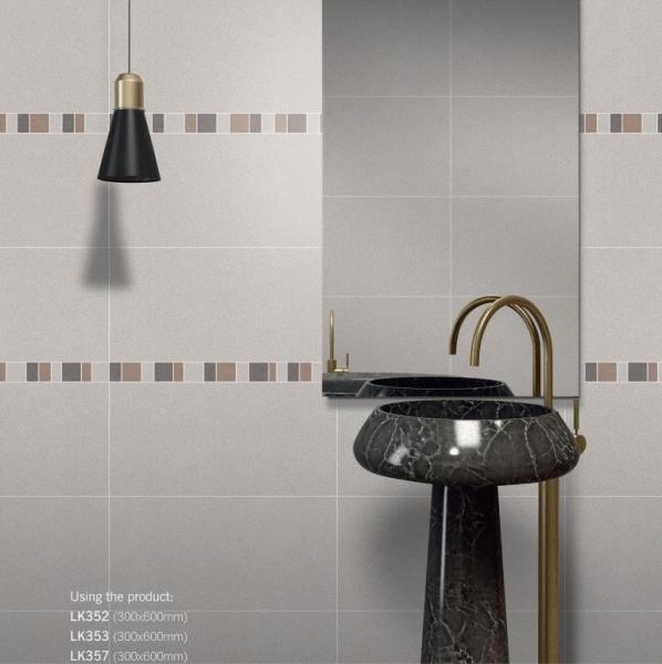 SGS azulejos de parede interior e azulejos de porcelana de corpo inteiro de 300x600 mm para decoração de varanda