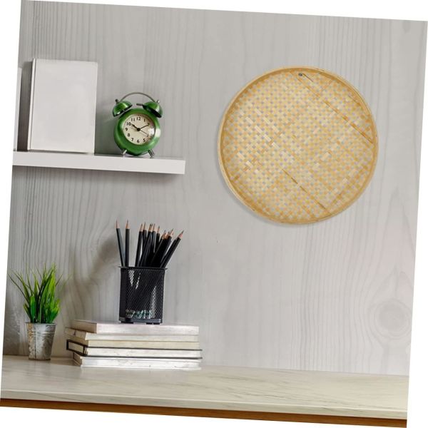 Bamboo Sieve Round Baskets Woven Storage Baskets Woven Tray Fruit Rattan Tray Fruit Natural Bamboo Colander Weaving Sieve Vegetable Food