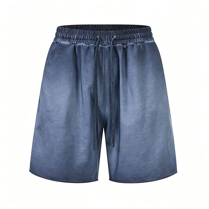 Casual Men's Sweatpants Shorts Loose Vintage Drawstring Shorts 320GSM 80% Cotton Blend