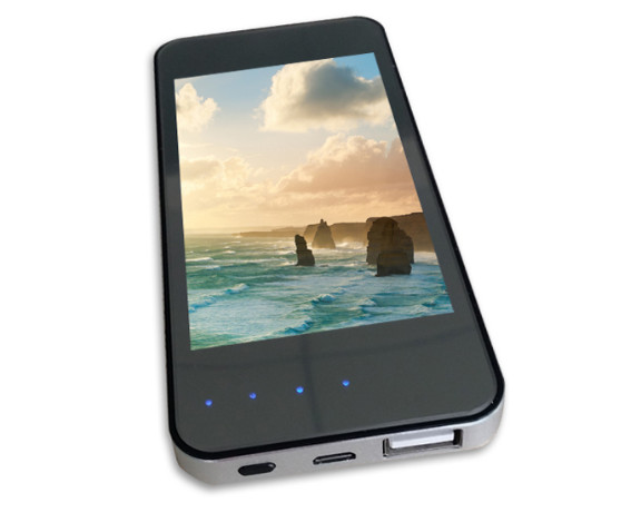 Mini External Cell Phone Battery Charger Acrylic Case Customized Picture