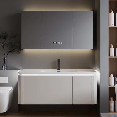 Skincare Cloud Rock Integrated Basin Cabinet Bathroom Vanities Plywood