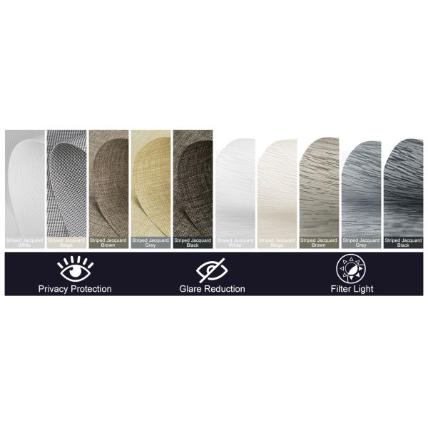 100% Polyester Blackout Roller Blinds Fabric 425 GSM for Modern Home and Office Decor