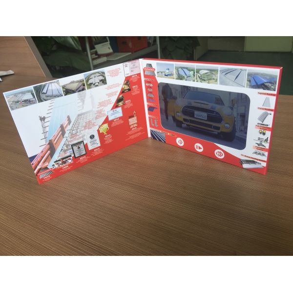 Customizable 7'' Screen Promotional Video Brochure For Construction Marketing