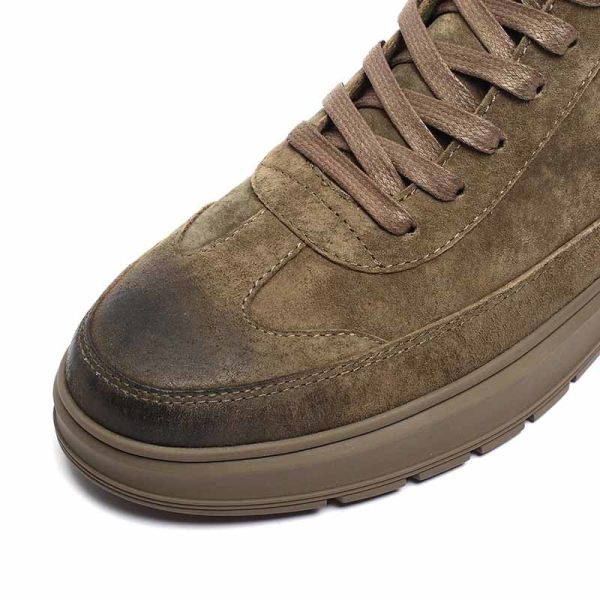 ODM Spring EU46size Leather Casual Waterproof Boots Olive Green
