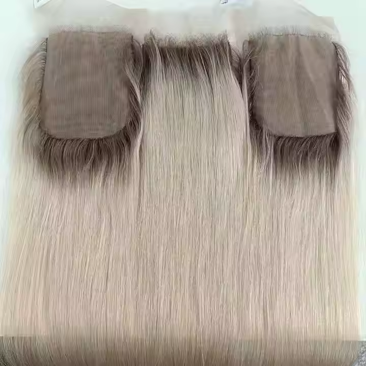 Fast Shipping Silver ,WHITE , ASHBLONE, BONDE Color 4X5 5X6 13X4 Mesh Integration System Grey Transparent HD Lace Frontal Closure