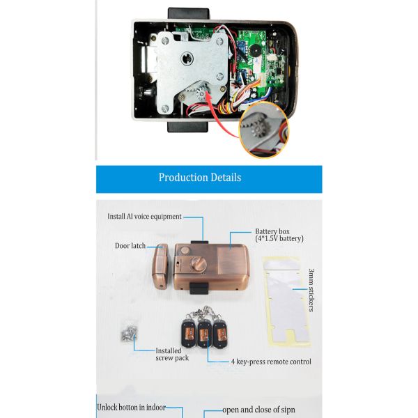 Почищенное щеткой дистанционное управление TTLock Bluetooth замков оправы металла