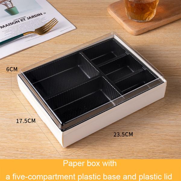 Disposable Biodegradable Fast Food Box, High Grade Commercial Sushi Wooden Box Salad Packing Box