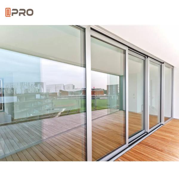 Telescopic Balcony Sliding Glass Door Triple Glass Aluminum Sliding System Door