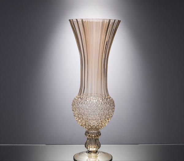 European Glass Vase Rich Bamboo Hydroponic Flowerware Champagne Gold Household Furnishings