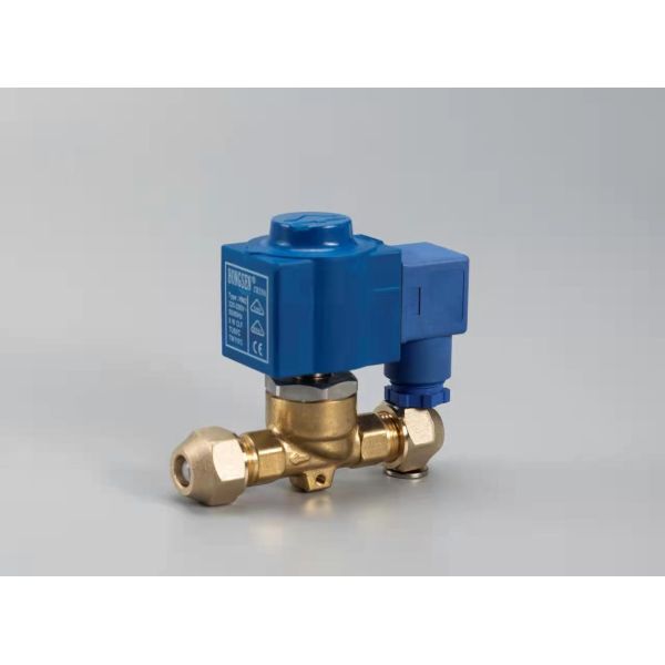 HONGSEN Refrigeration Model 10 Solenoid Valve 1020-2 for HCFC/HFC Refrigerant Brass Body 3.0MPa Max Pressure MOPD 2.5MPa 1 Year