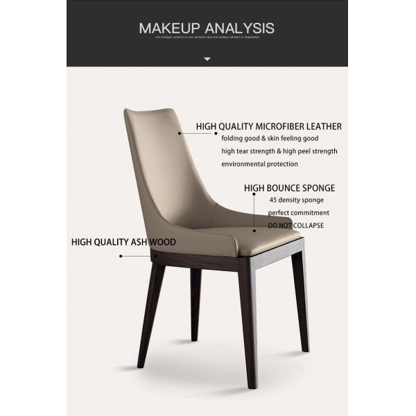 High Back Dining Chairs Ash Solid Designer Restaurant Classic Top Grade Wood Hotel Chair