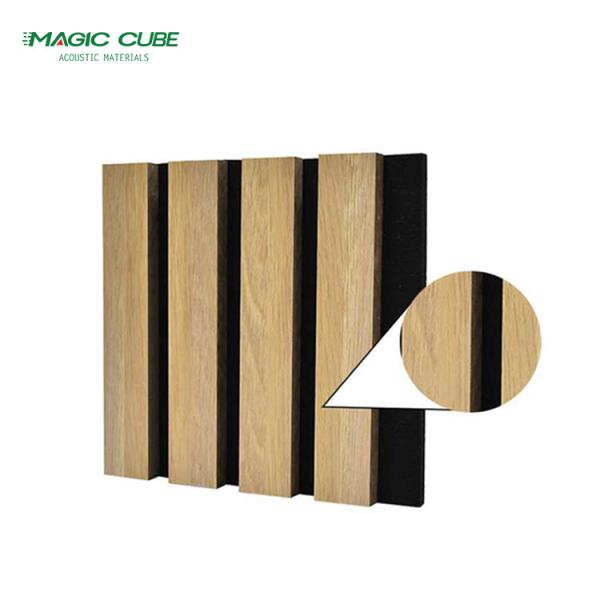 Prévention des incendies Panneaux en bois franc polyester pour murs dans le style de conception contemporain