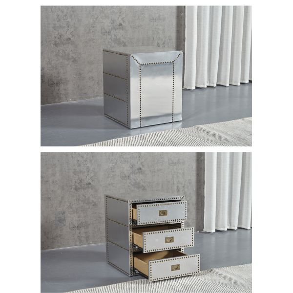 Nidea #310 Industrial Aluminum Handmade Trunk Cabinet Coffee Table Customizable Living Room Villa Furniture for Indoor