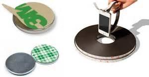 Rare Rarth Disc Magnets with 3M Self-Adhesive Tape on N/S Pole