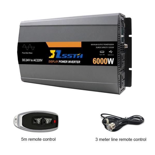 5000W 6000W Pure Sine Wave Power Inverter Dc 12V 24V 48V To Ac 110V 220V 230V