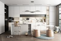 Modern Home Bar Stone Countertop Marble Top High Glossy Kitchen Cabinets