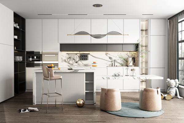 Armoire de cuisine en contreplaqué moderne