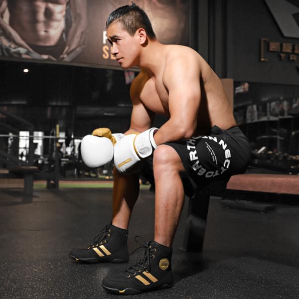 Men Sanda Fighting Training Shoes Professional Fitness Taekwonting Fighting shoes