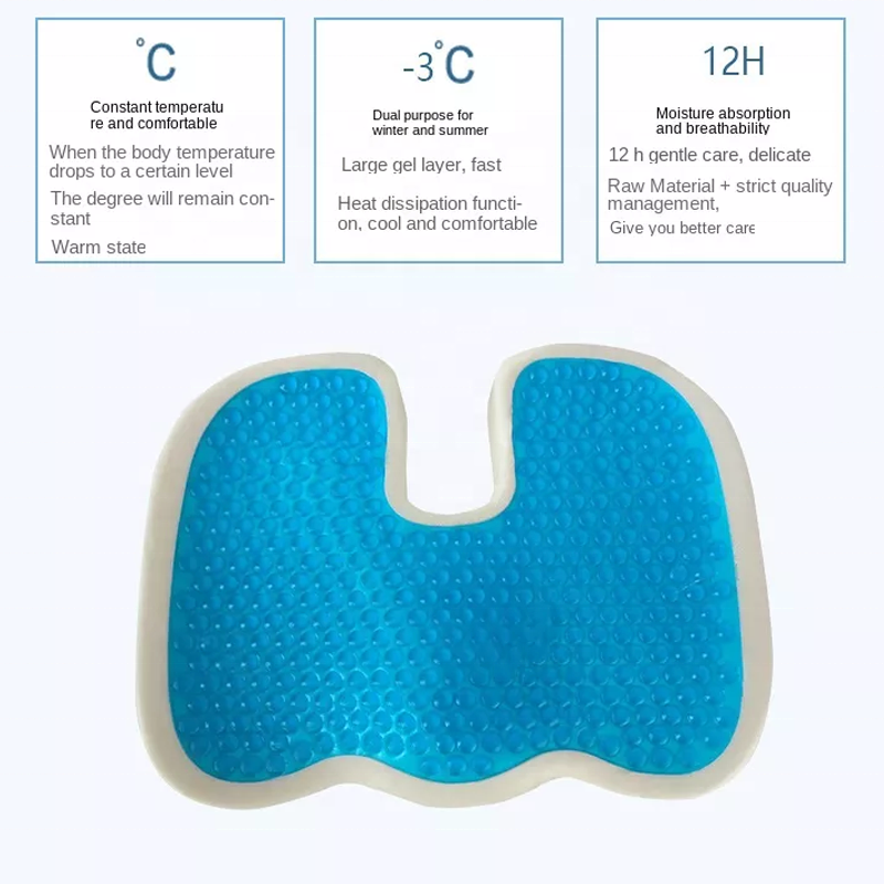 Comfortable Coccyx Orthopedic Silicone Egg Tailbone Pad Memory Foam with Cooling Gel