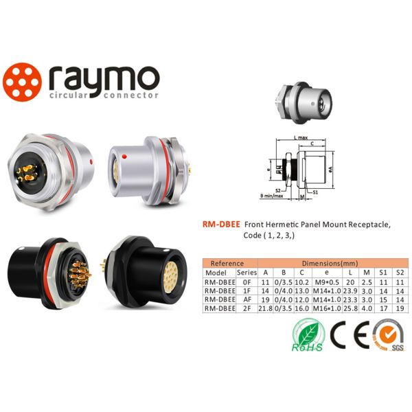 DBEE DBEU Receptacle Circular Waterproof Connector, Pcb Connector Outdoor