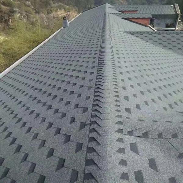 Black Roofing Asphalt Shingle Anti Corrosion For Building Roofs