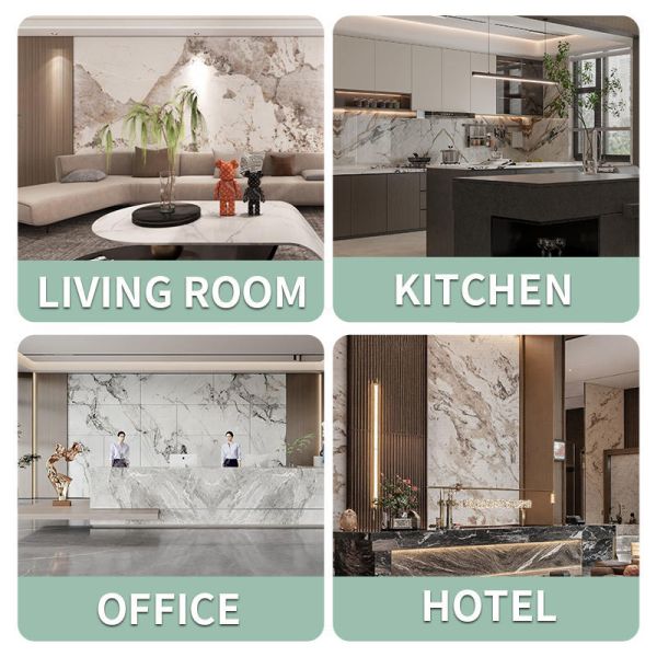 Gold Powder Stone Vein Wall Pabel Marble-patterned UV High-gloss Marble Moisture-Proof Large Custom Thickness PVC Marble Sheet