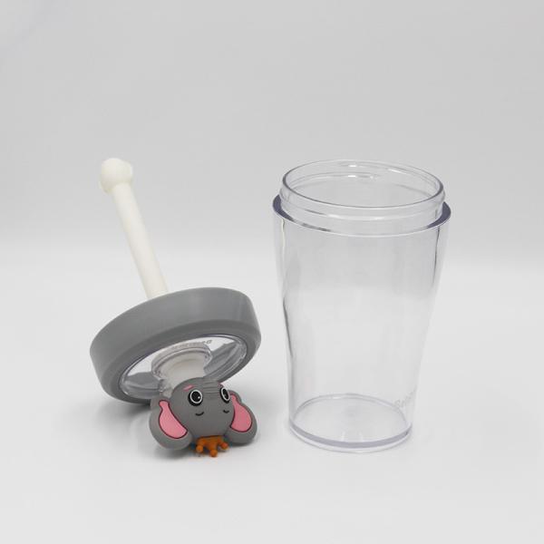 BPA Free FDA Approved Childrens Straw Water Bottle With Screw Lid