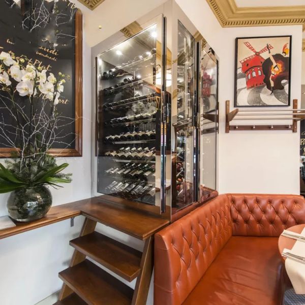 Coating Stainless Steel Bar Cabinet Waterproof Modern Wine Storage Cabinet