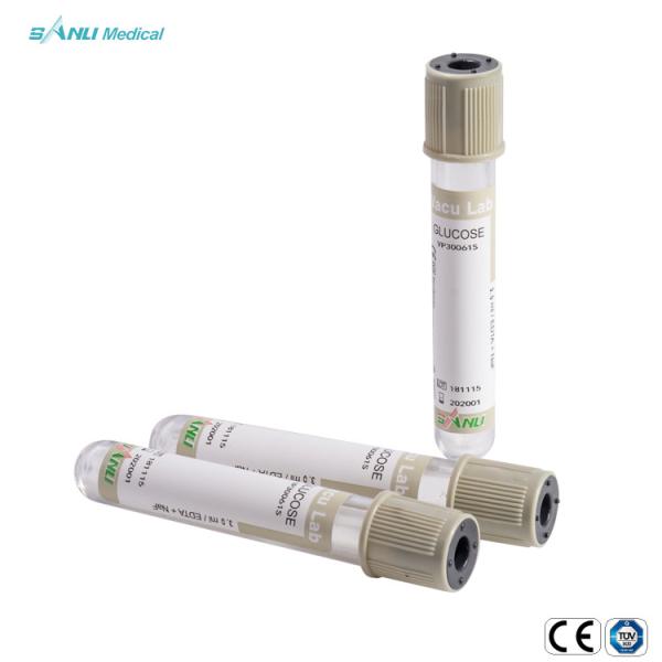 Glass Sodium Fluoride Grey Top Tube Vacuum Glucose Collection Tube